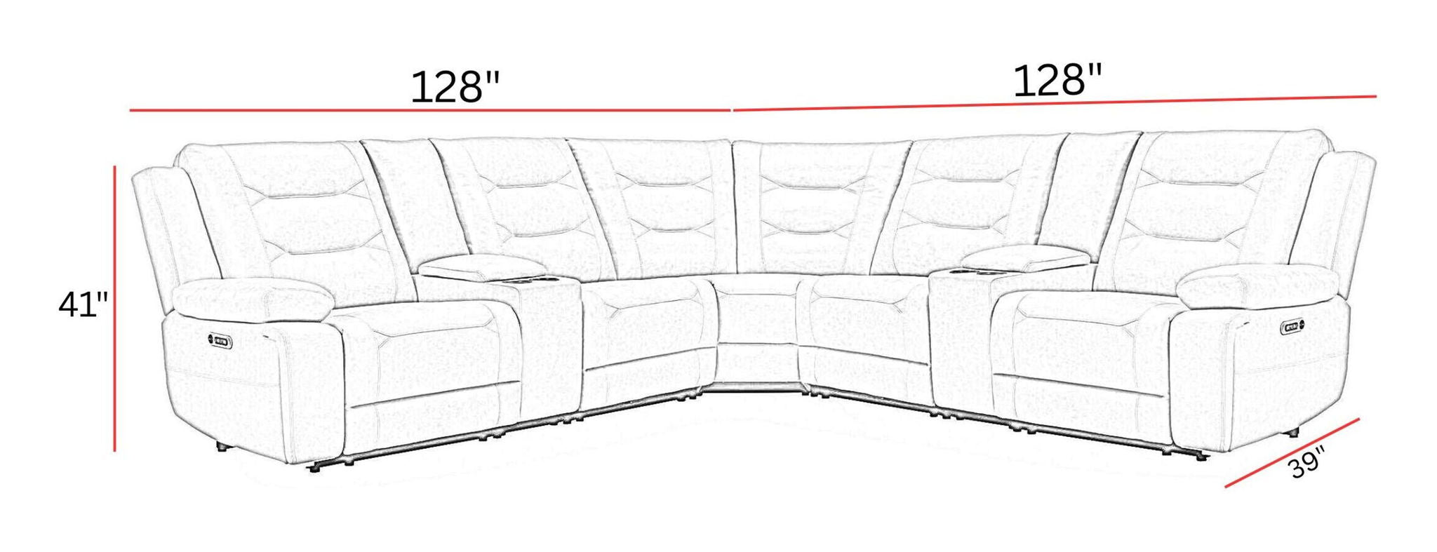 Caldwell - Modular Power Reclining Sectional - Urban Living Furniture (Los Angeles, CA)