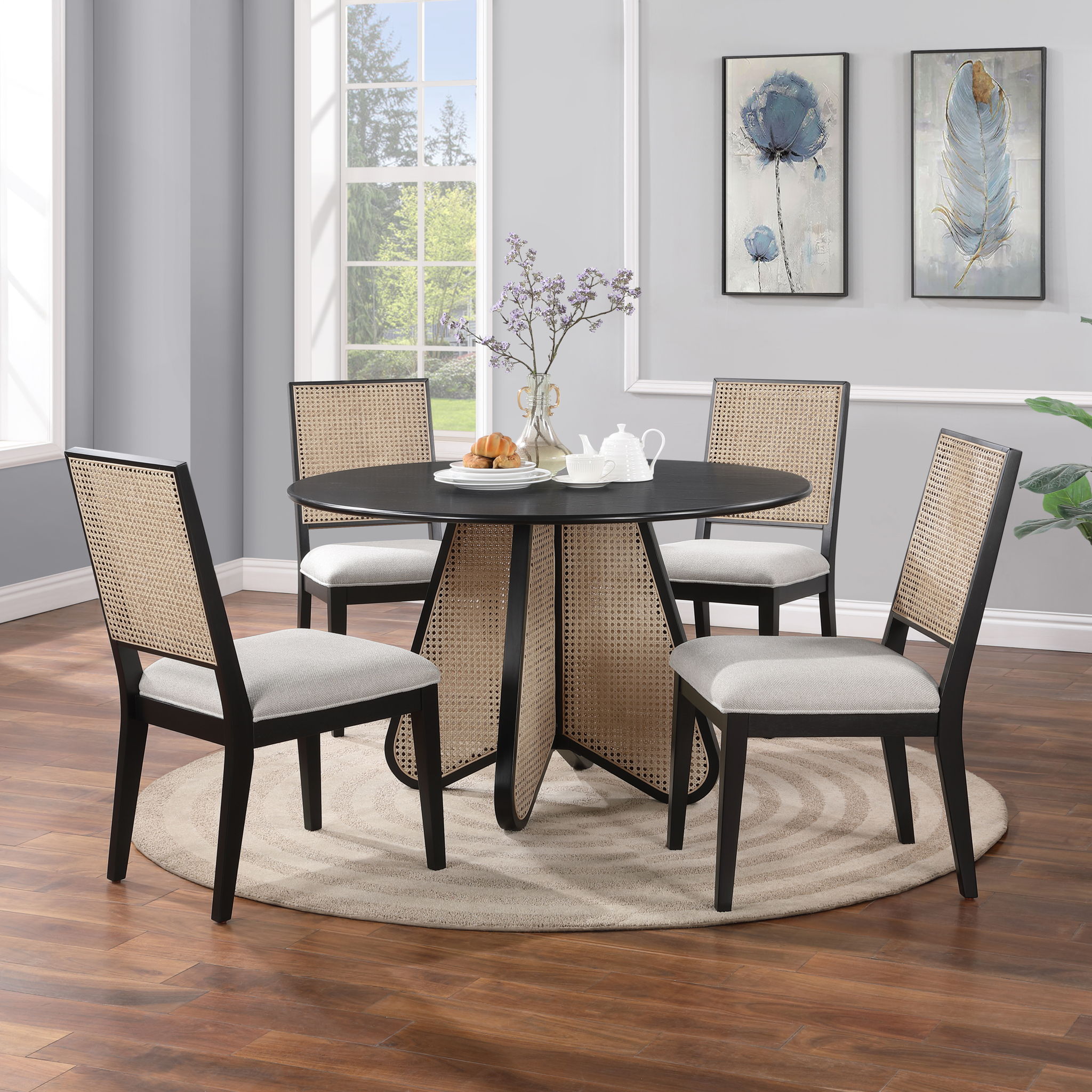 Butterfly - Solid Wood And Natural Cane Table - Urban Living Furniture (Los Angeles, CA)