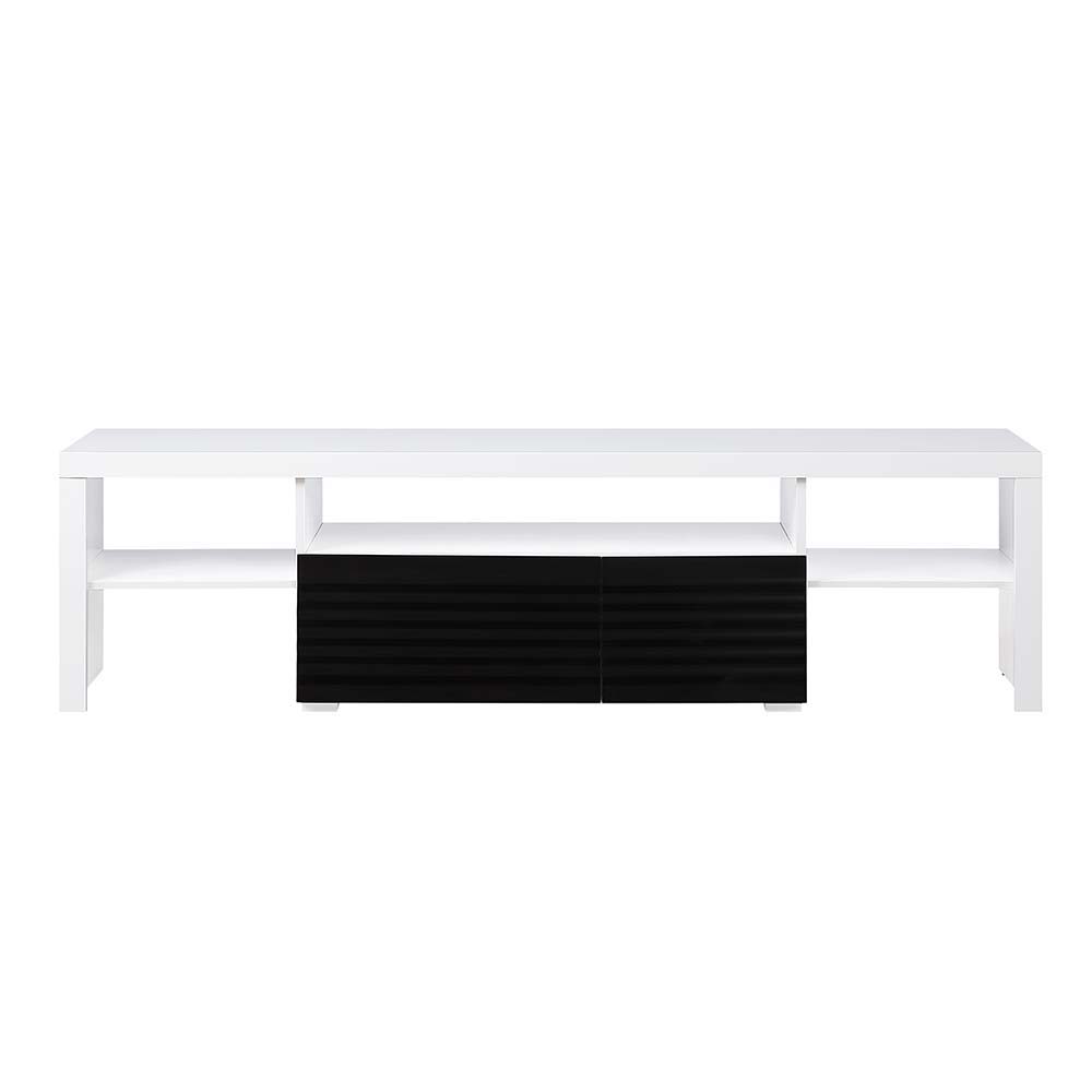 Buck II - TV Stand - White & Black High Gloss - Urban Living Furniture (Los Angeles, CA)