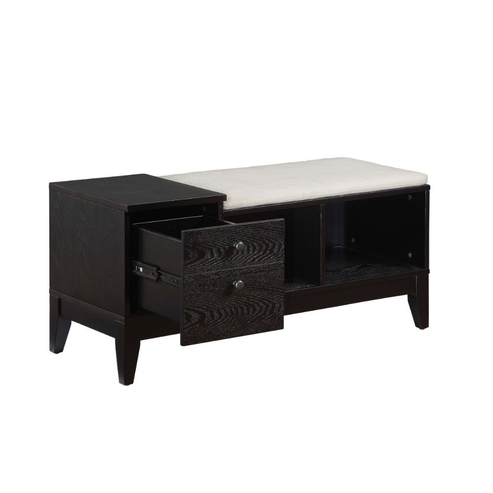 Boyet - Bench - Cream Fabric & Black - Urban Living Furniture (Los Angeles, CA)