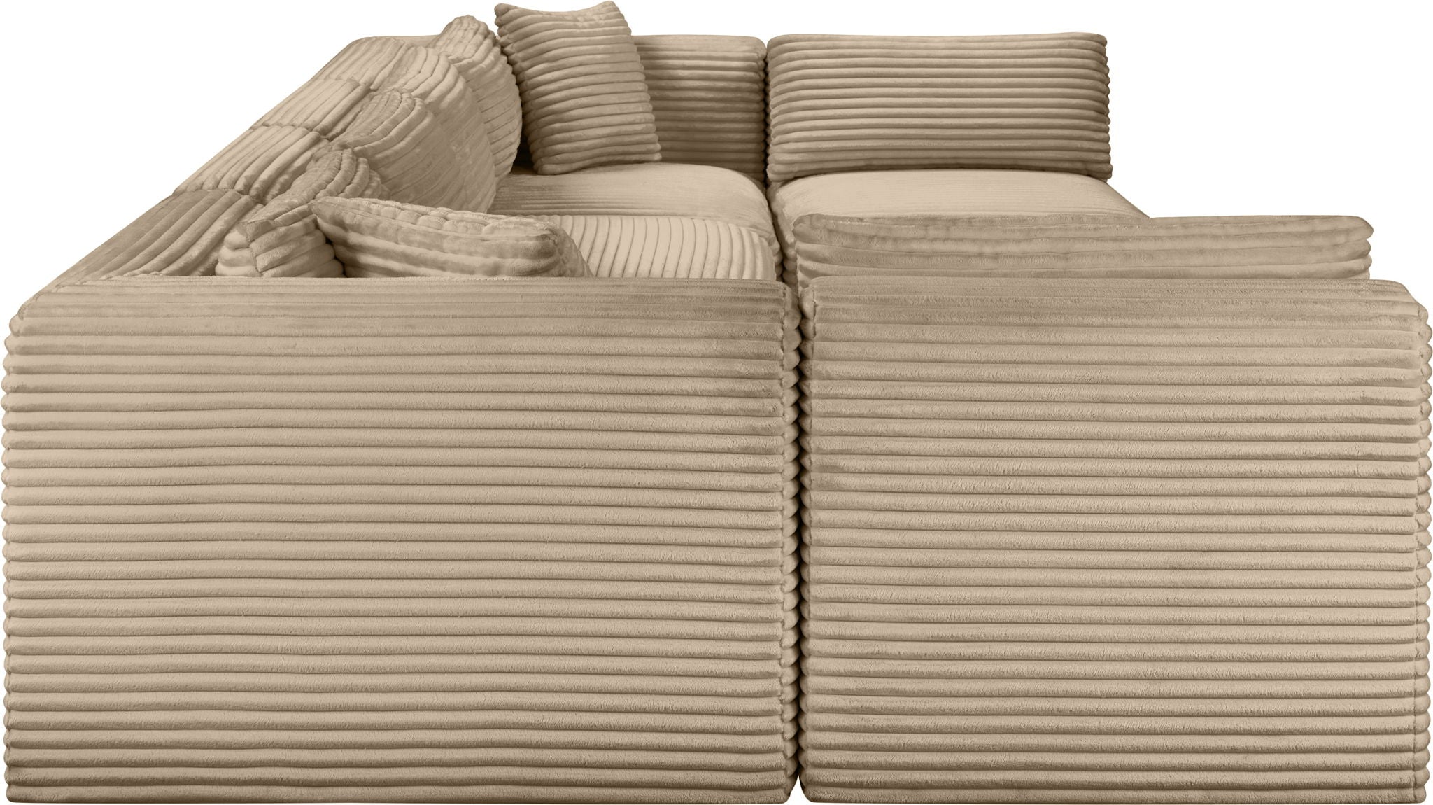 Shaggy - Fabric 6 Piece Modular U-Shaped Armless Sectional - Urban Living Furniture (Los Angeles, CA)