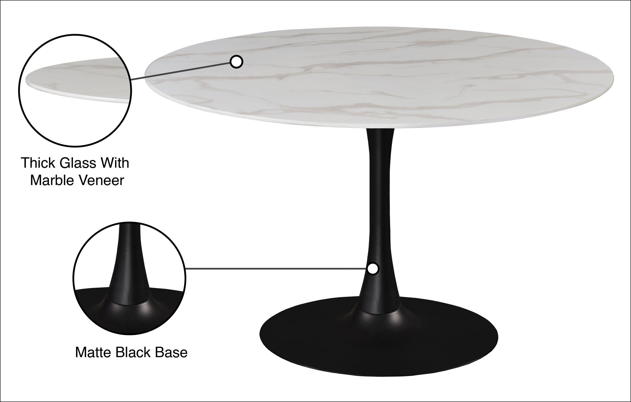 Tulip - Two Tone Dining Table - Urban Living Furniture (Los Angeles, CA)