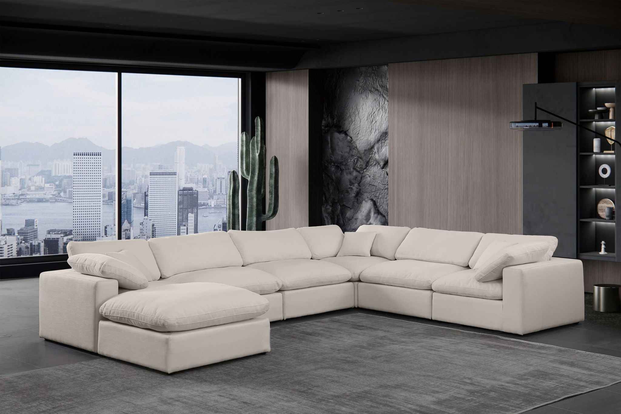 Comfy - 7 Piece Linen Modular Sectional With Chaise - Urban Living Furniture (Los Angeles, CA)