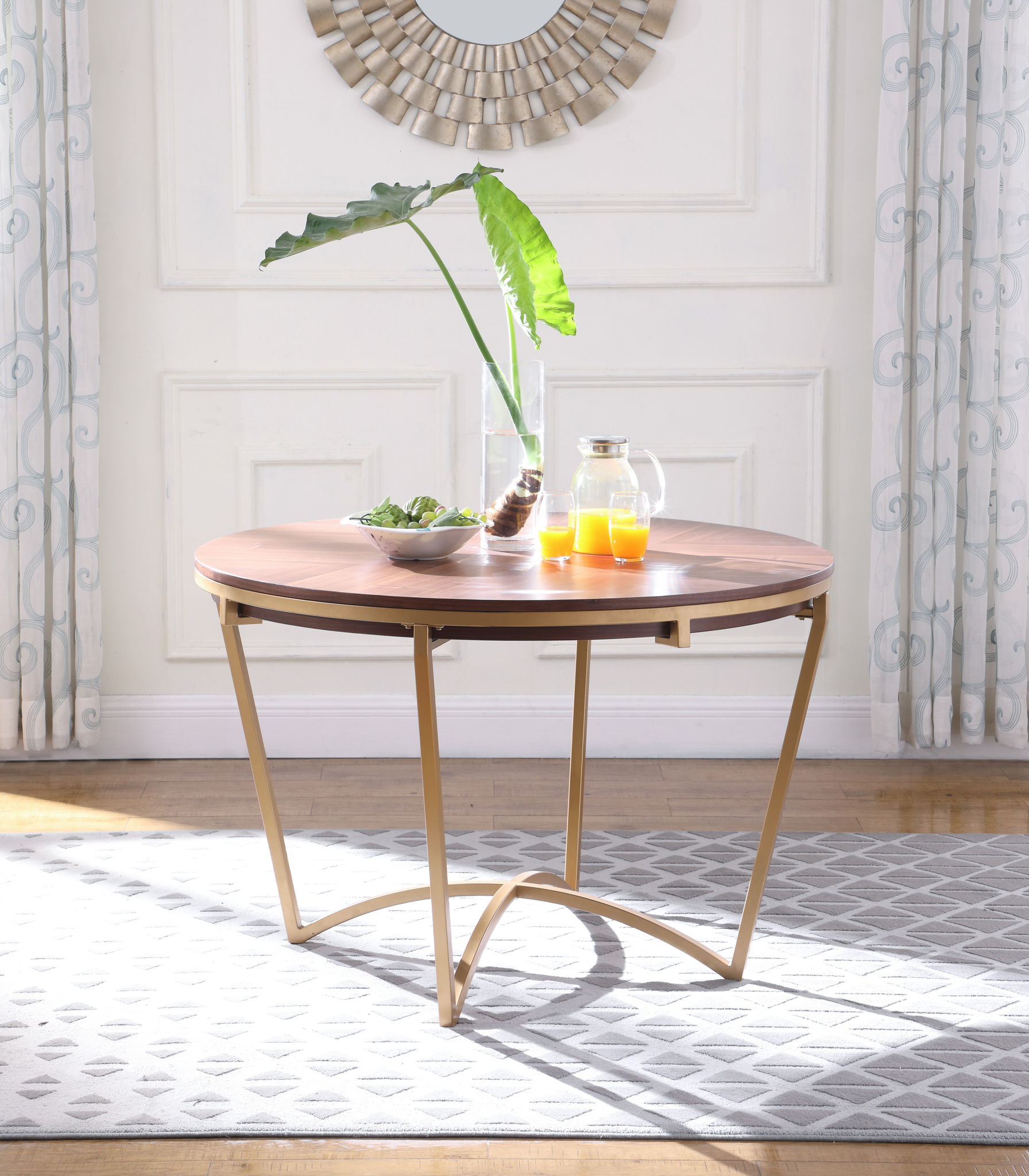Eleanor - Iron Dining Table - Gold - Urban Living Furniture (Los Angeles, CA)