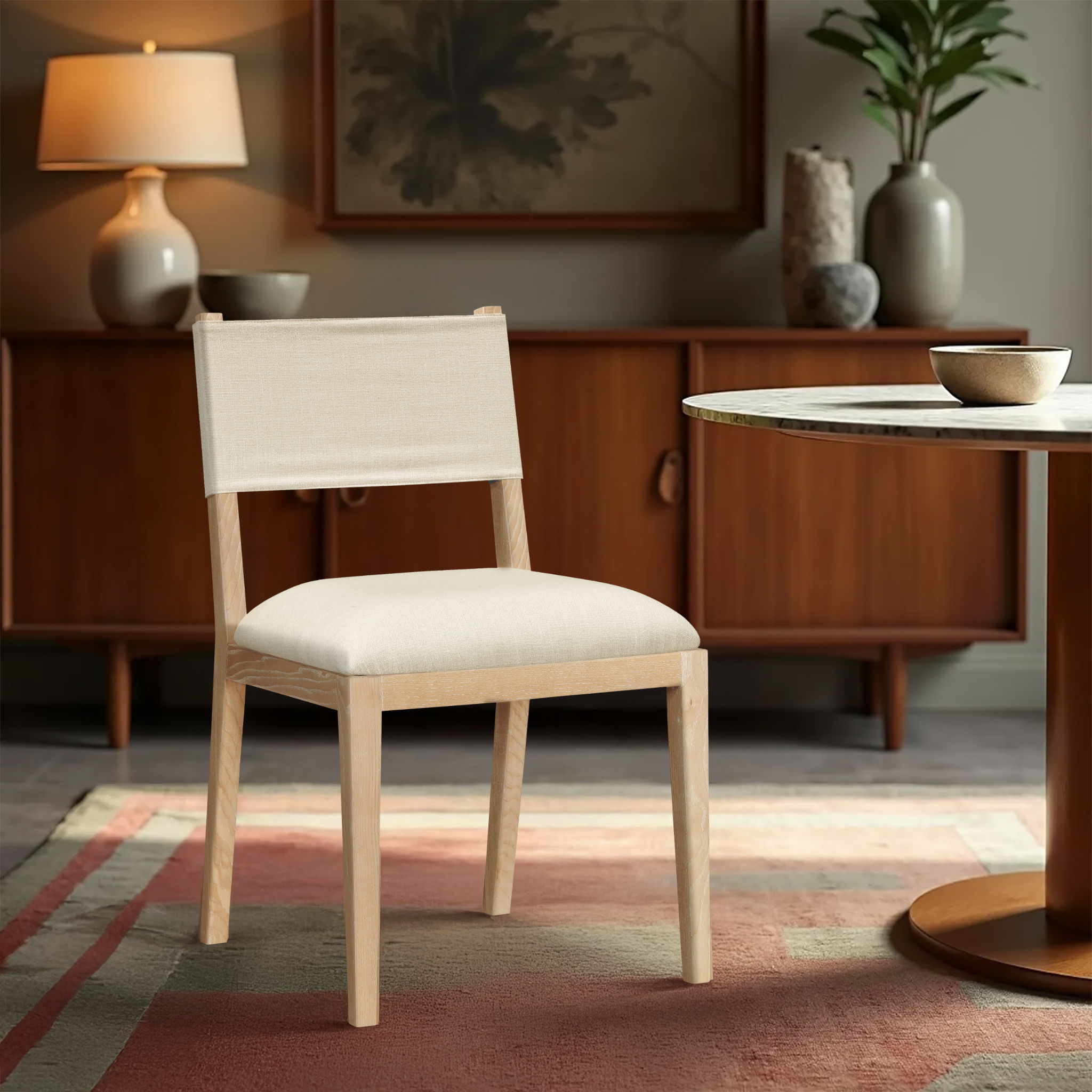 Avon - Linen Textured Performance Fabric Upholstered Dining Side Chair (Set of 2) - Urban Living Furniture (Los Angeles, CA)
