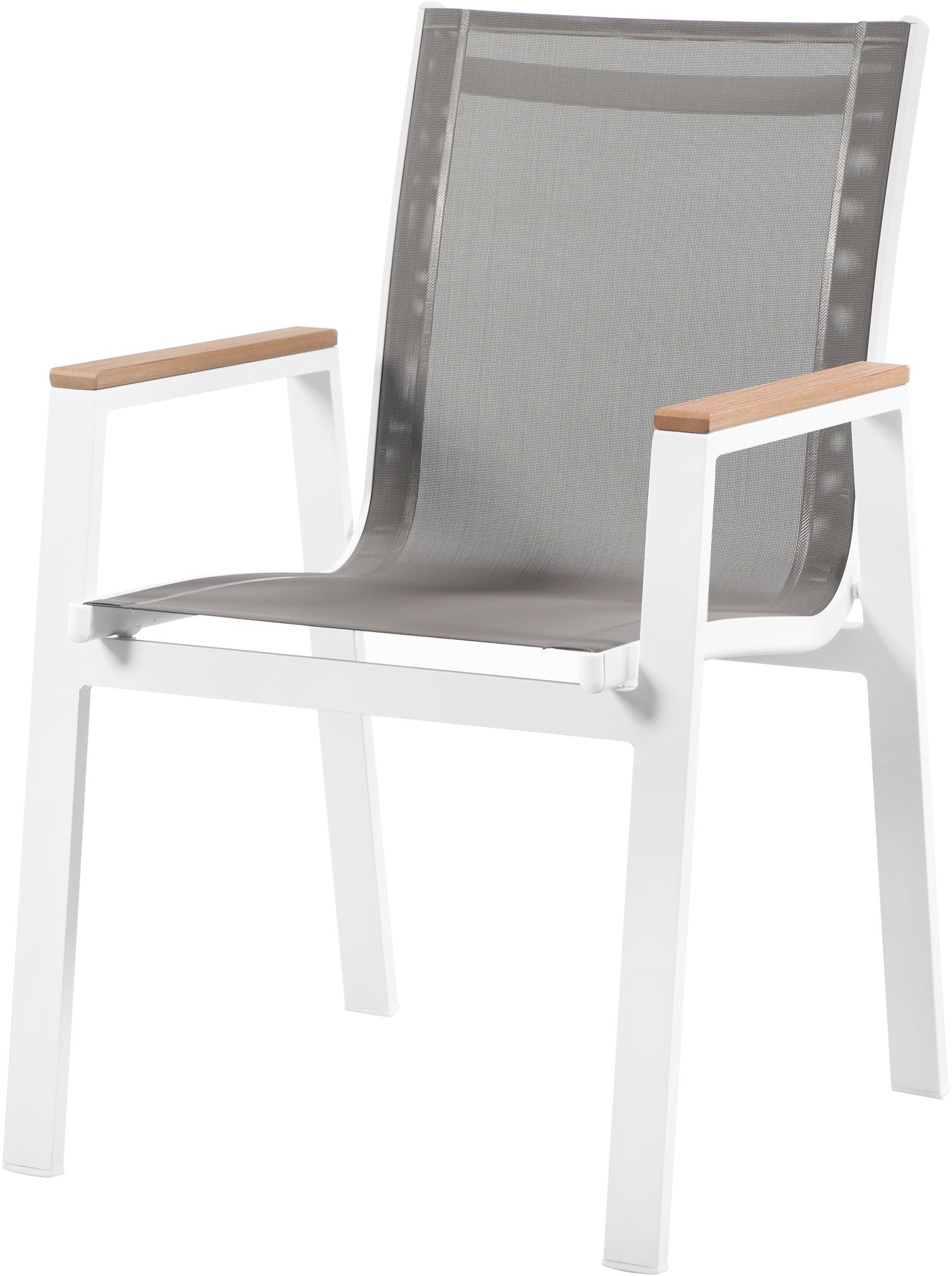 Nizuc - Outdoor Patio Dining Arm Chair With White Frame And Natural Arms (Set of 2) - Urban Living Furniture (Los Angeles, CA)