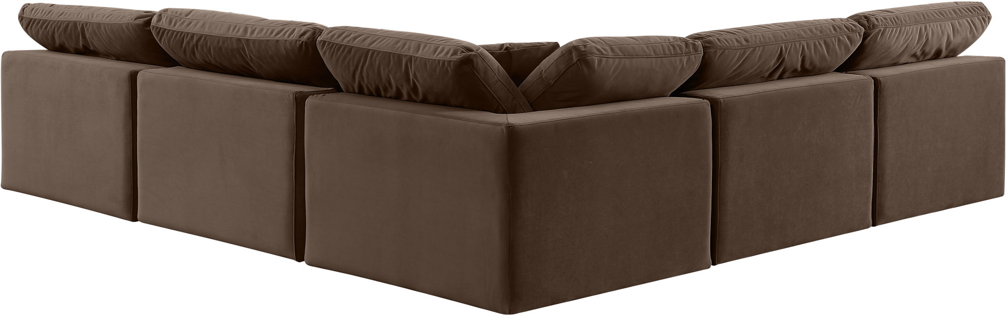 Comfy - 5 Piece Velvet Modular Corner Armless Sectional - Urban Living Furniture (Los Angeles, CA)