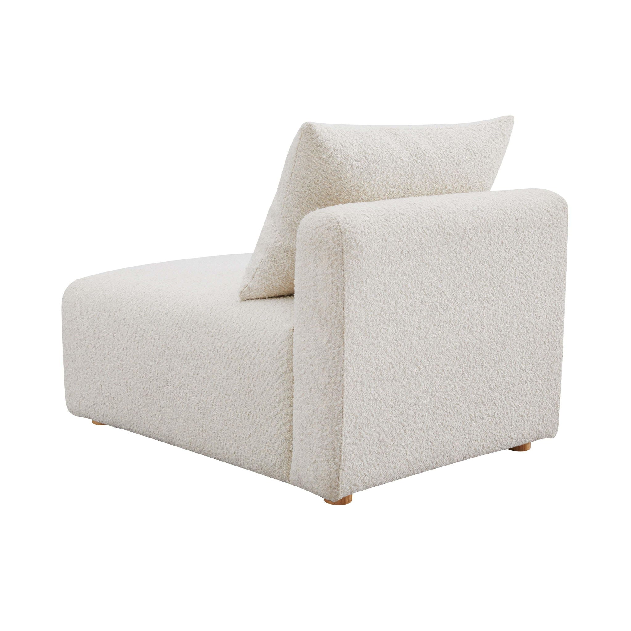 Hangover - Boucle Modular Armless Chair - Cream - Urban Living Furniture (Los Angeles, CA)