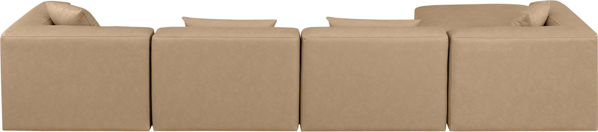 Cube - 5 Piece Modular Sectional With Chaise - Tan - Urban Living Furniture (Los Angeles, CA)