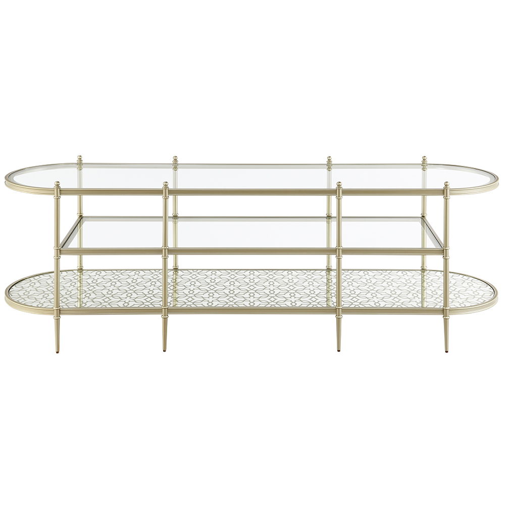 Zaba - TV Stand - Glass Top & Champagne - Urban Living Furniture (Los Angeles, CA)