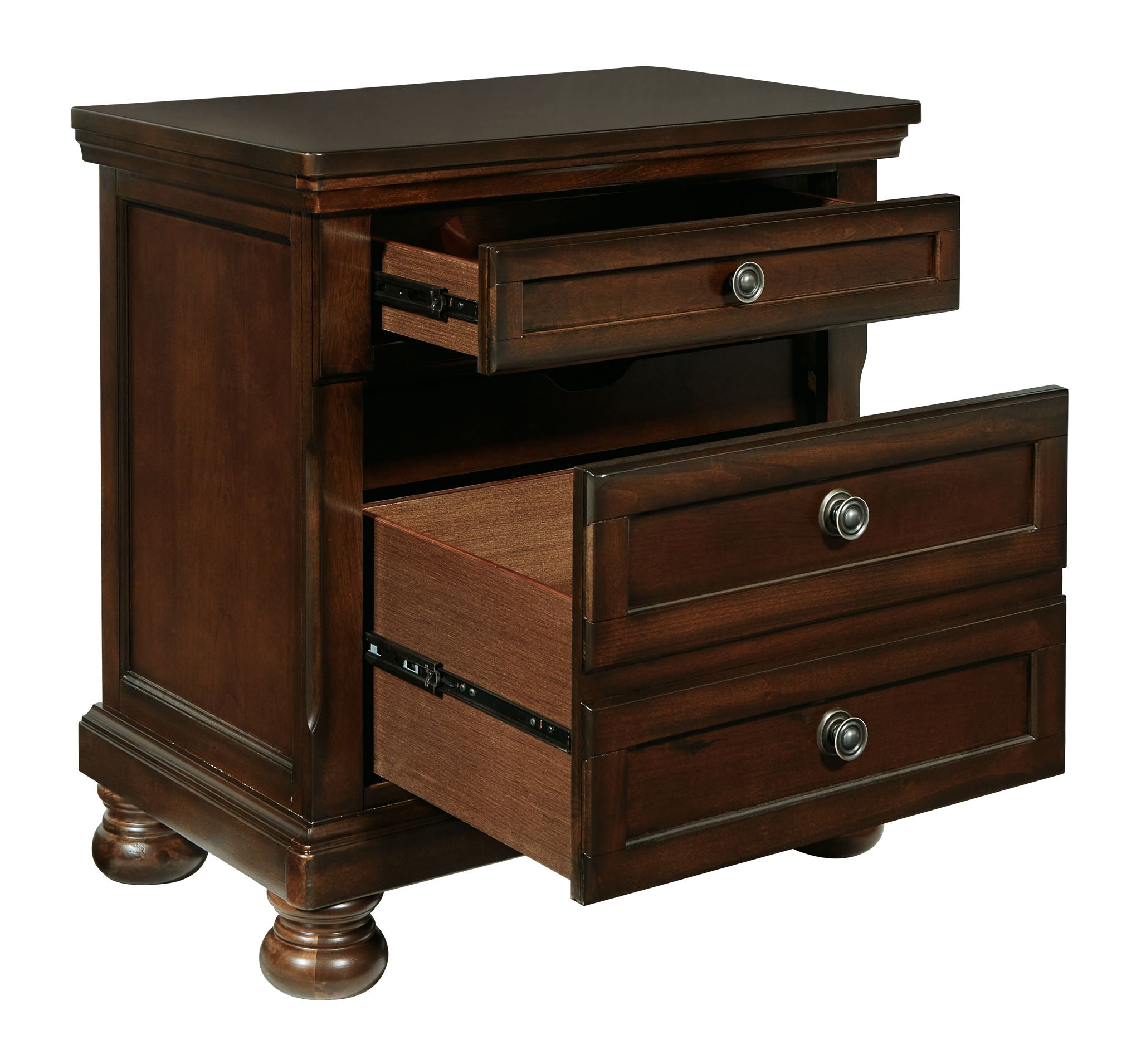 Porter - Dark Brown - Two Drawer Night Stand - Urban Living Furniture (Los Angeles, CA)