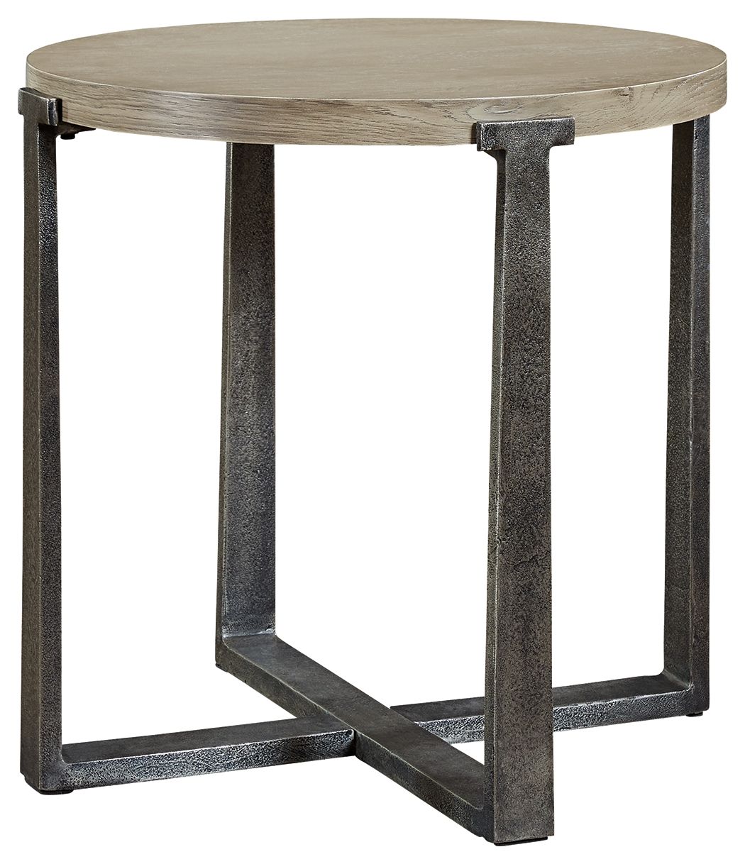 Dalenville - Gray - Round End Table - Urban Living Furniture (Los Angeles, CA)