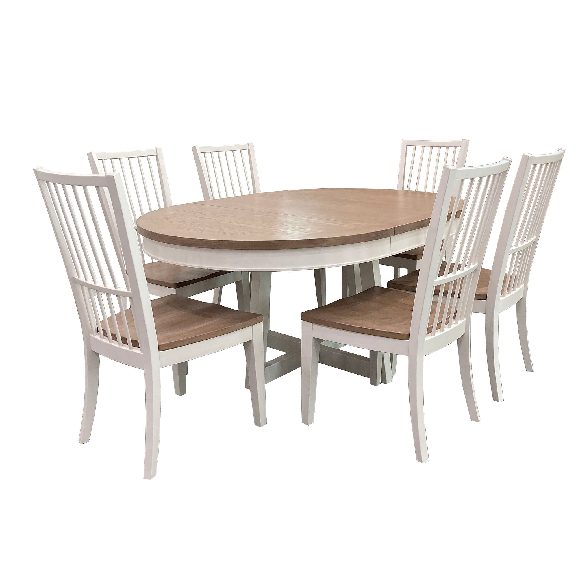 Americana Modern Dining - Round Extendable Dining Table - Cotton - Urban Living Furniture (Los Angeles, CA)