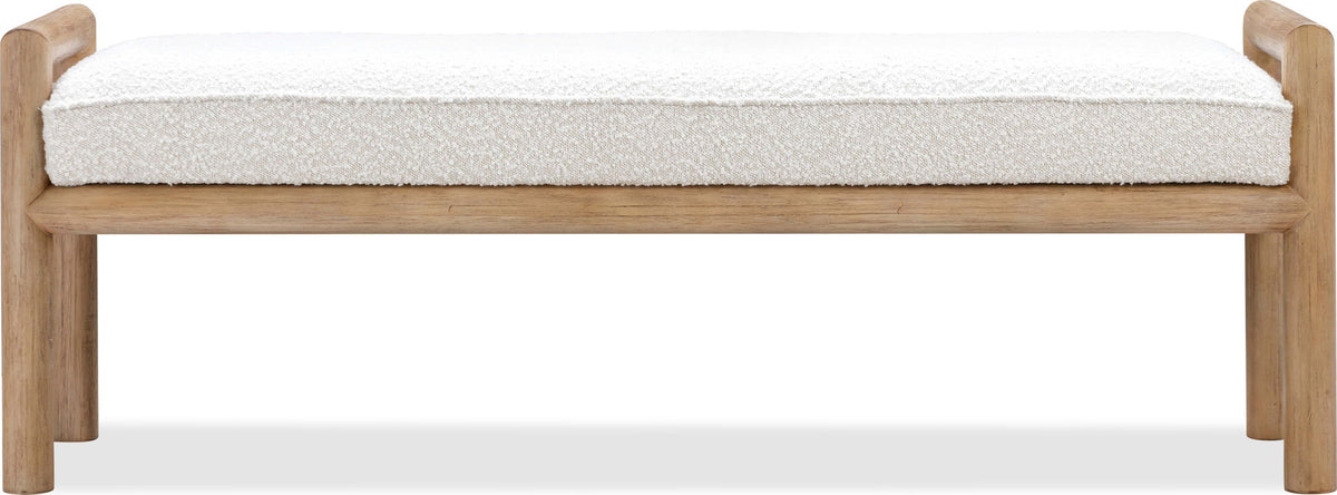 Dorsey - Boucle Upholstered Wooden Bench