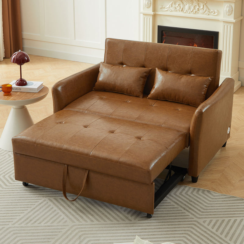 Convertible Sleeper Bed, Adjustable Oversized Armchair With 3 USB Ports