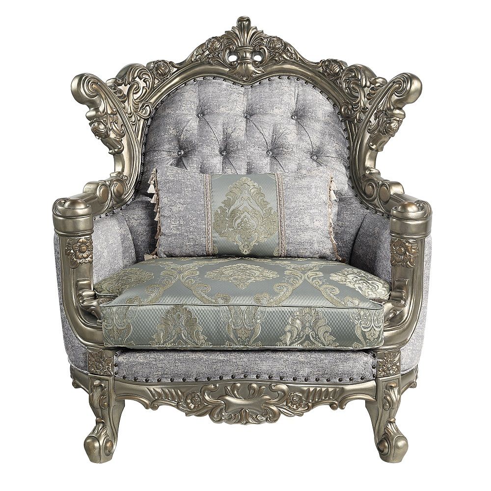 Miliani - Chair With Pillow - Fabric & Antique Bronze - Urban Living Furniture (Los Angeles, CA)