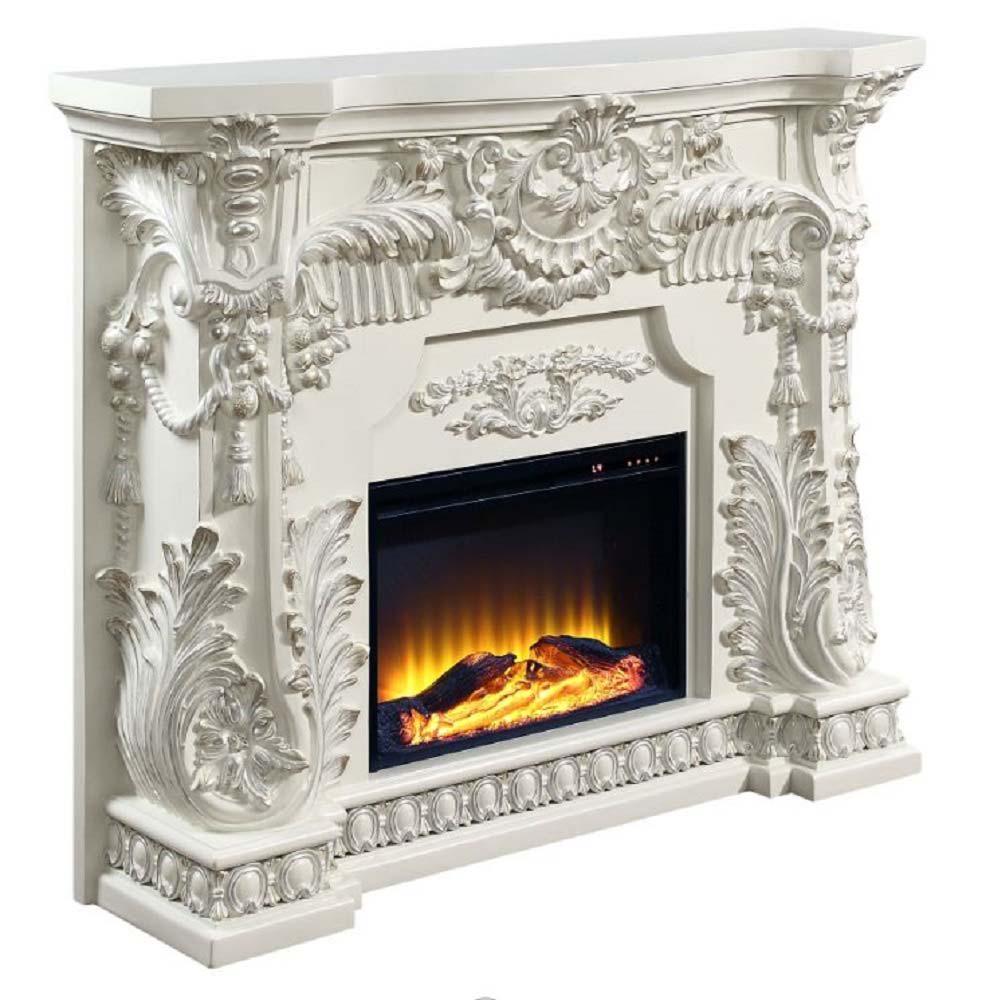 Zabrina - Fireplace - Antique White Finish - 49.6" - Urban Living Furniture (Los Angeles, CA)