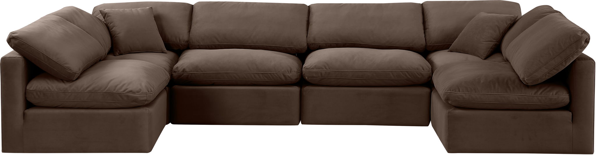 Indulge - Velvet 6 Piece Modular U-Shaped Sectional - Urban Living Furniture (Los Angeles, CA)