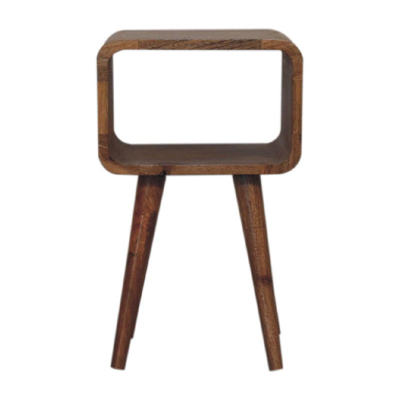 Minimalist Open Curved Nightstand