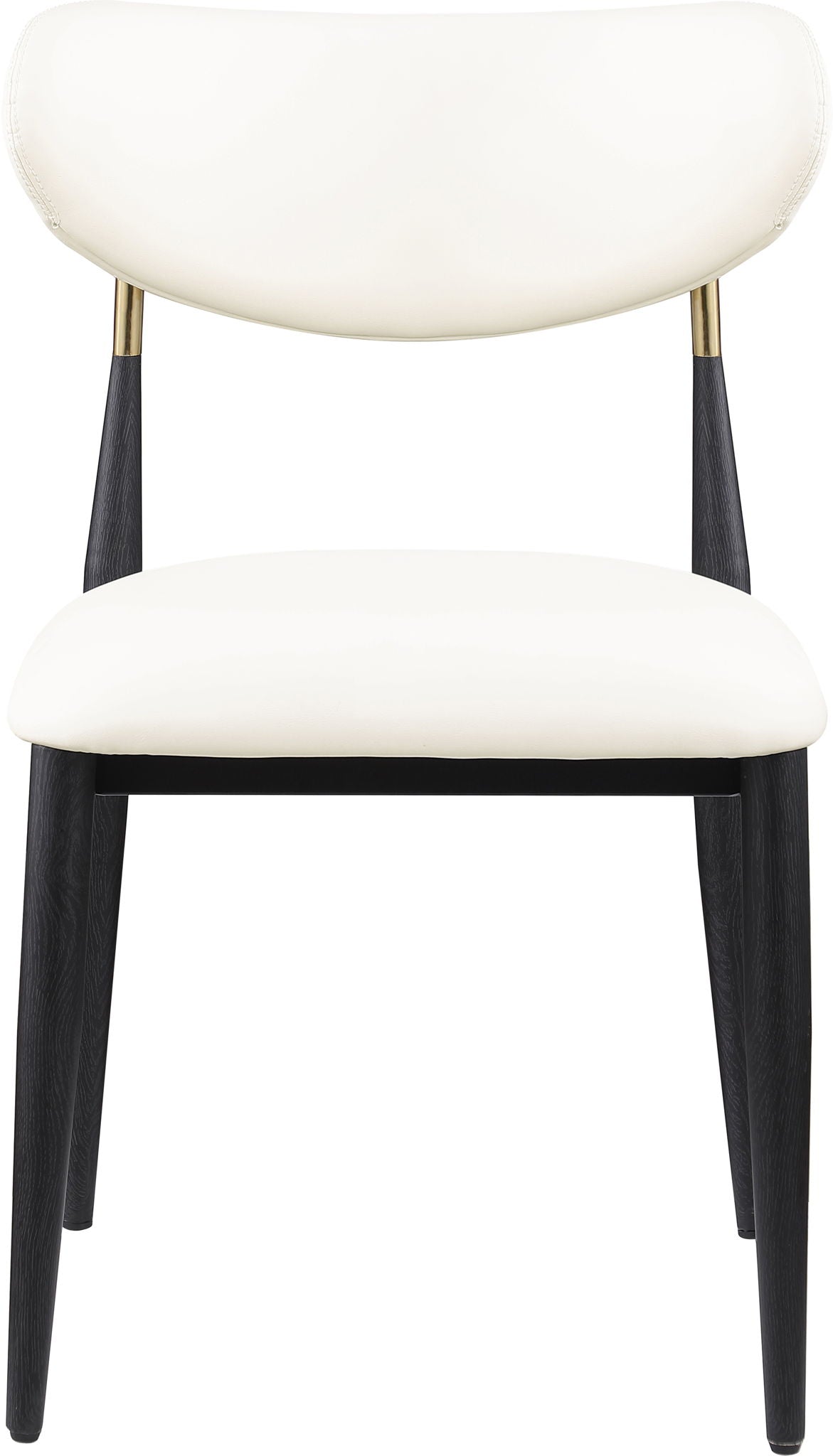Ronda - Vegan Leather Upholstered Dining Side Chair - Black Legs
