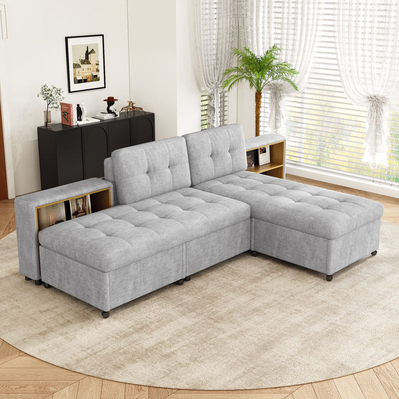 Versatile Modular Free-Combined Sofa With 2 Storage Racks