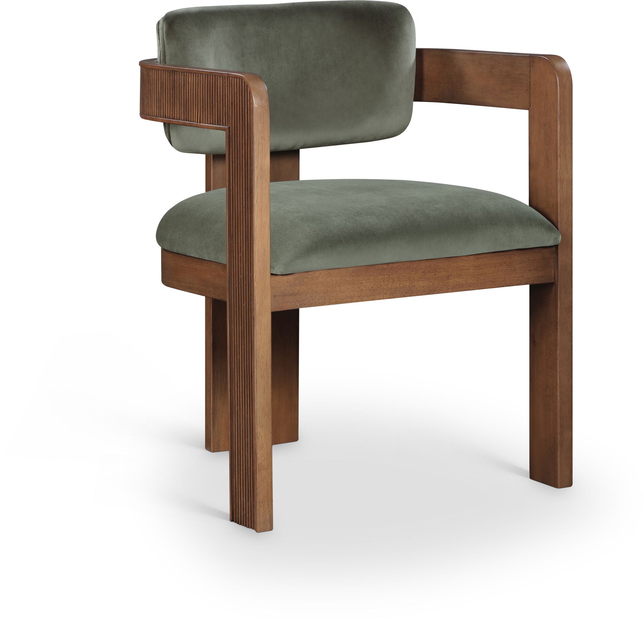 Sacha - Velvet Dining Chair With Brown Base (Set of 2) - Urban Living Furniture (Los Angeles, CA)