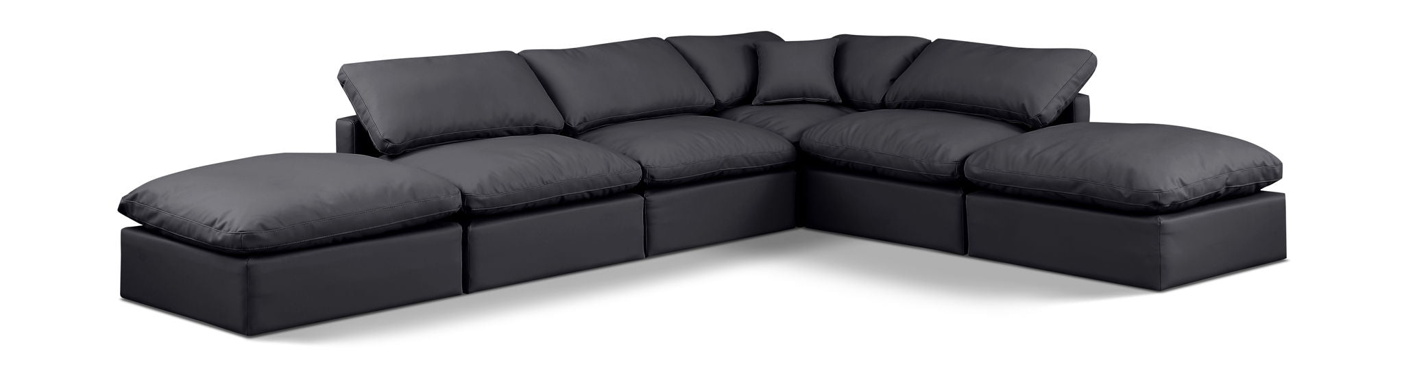 Indulge - Faux Leather 6 Piece Modular Armless Sectional - Urban Living Furniture (Los Angeles, CA)