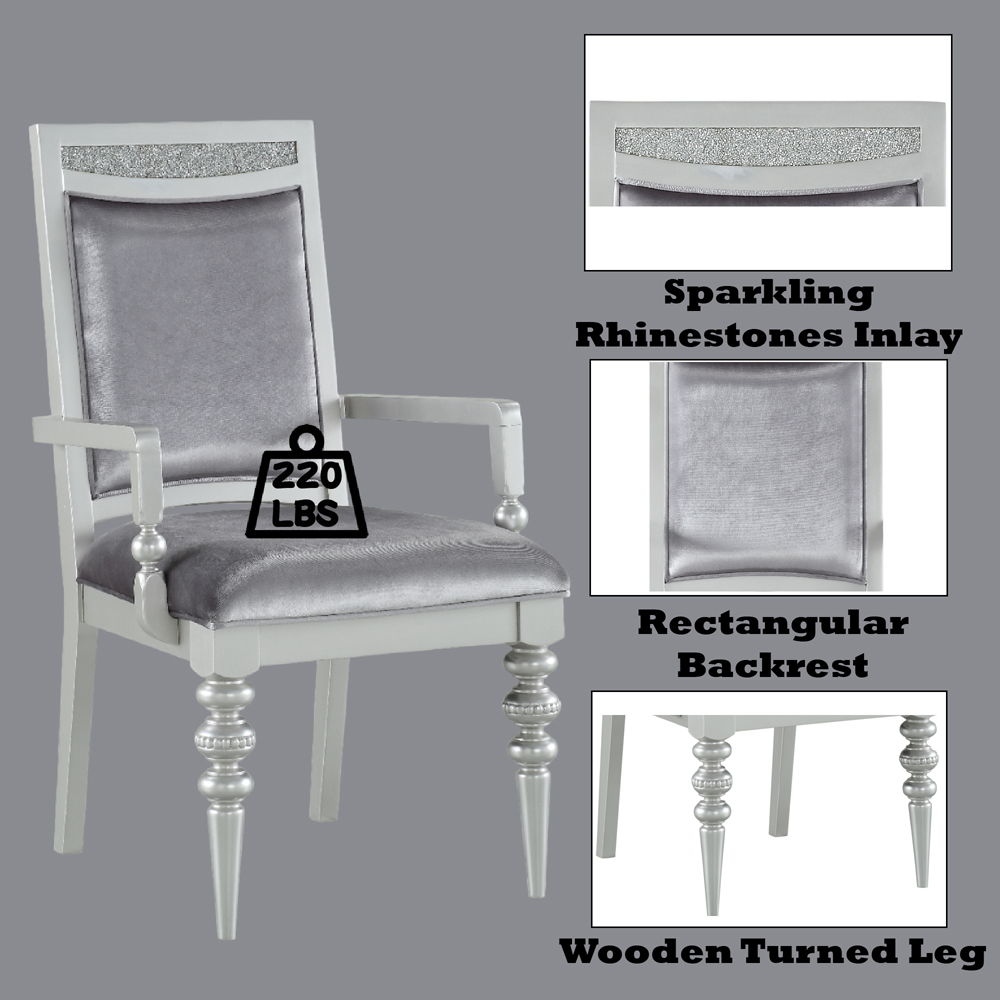 Maverick - Arm Chair (Set of 2) - Fabric & Platinum - Urban Living Furniture (Los Angeles, CA)