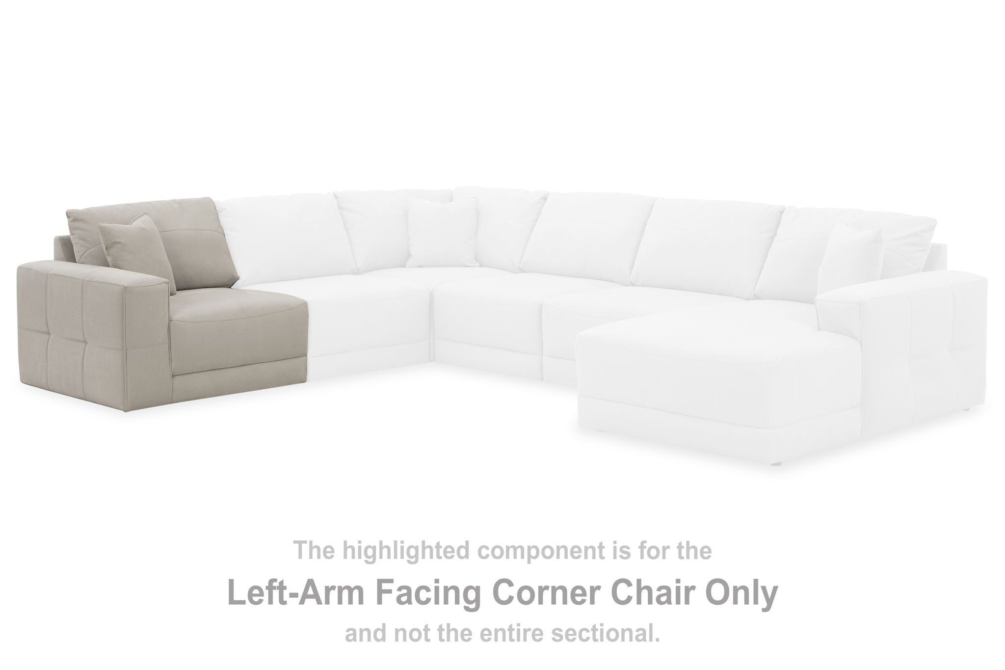 Next-Gen Gaucho - LAF Corner Chair - Gray - Urban Living Furniture (Los Angeles, CA)