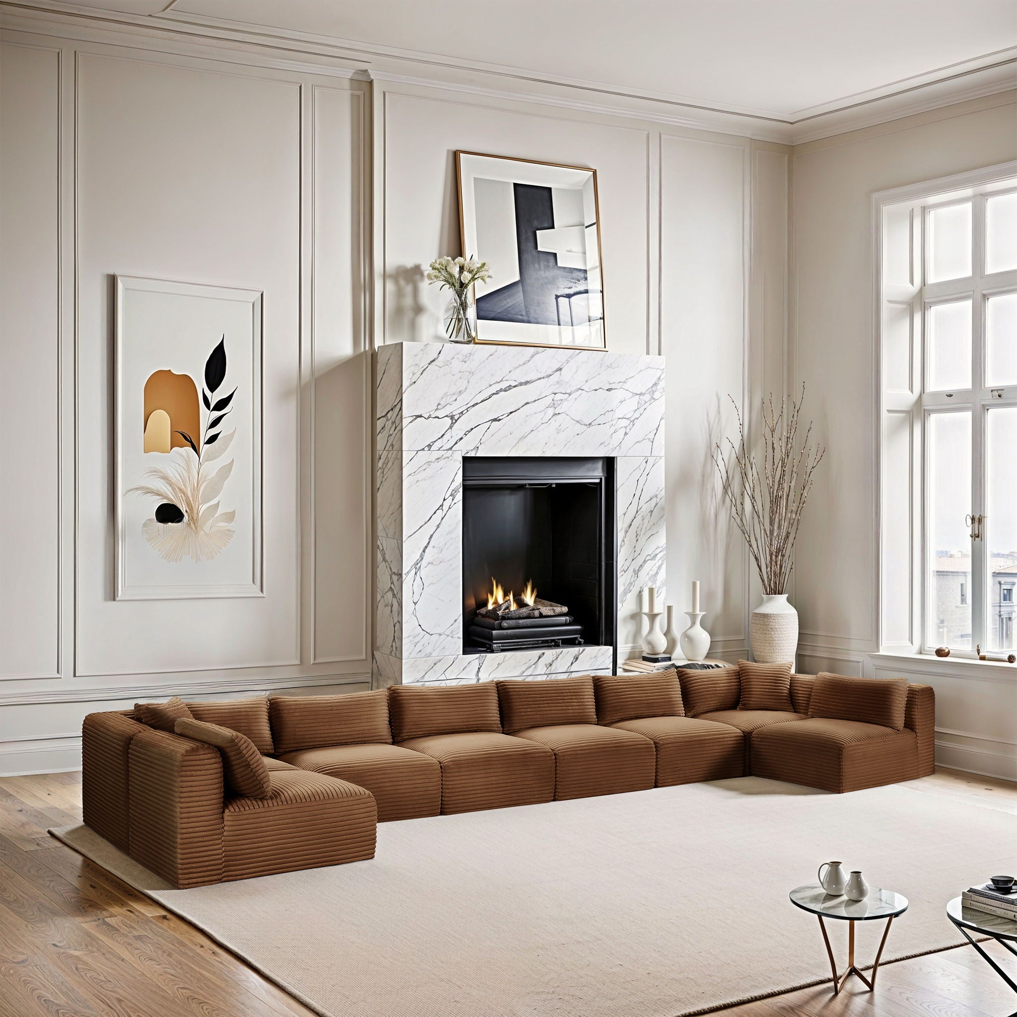 Shaggy - Fabric 8 Piece Modular U-Shaped Armless Sectional - Urban Living Furniture (Los Angeles, CA)