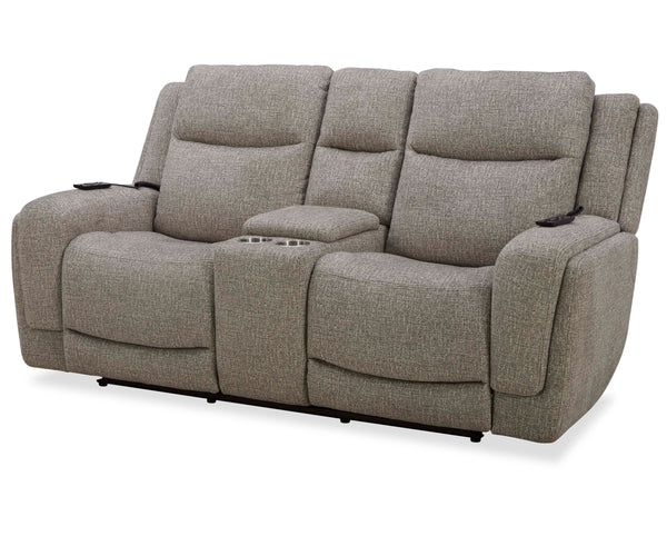 Penfield - Power Reclining Zero Gravity Console Loveseat With Heat, Massage And Speaker - Frappe