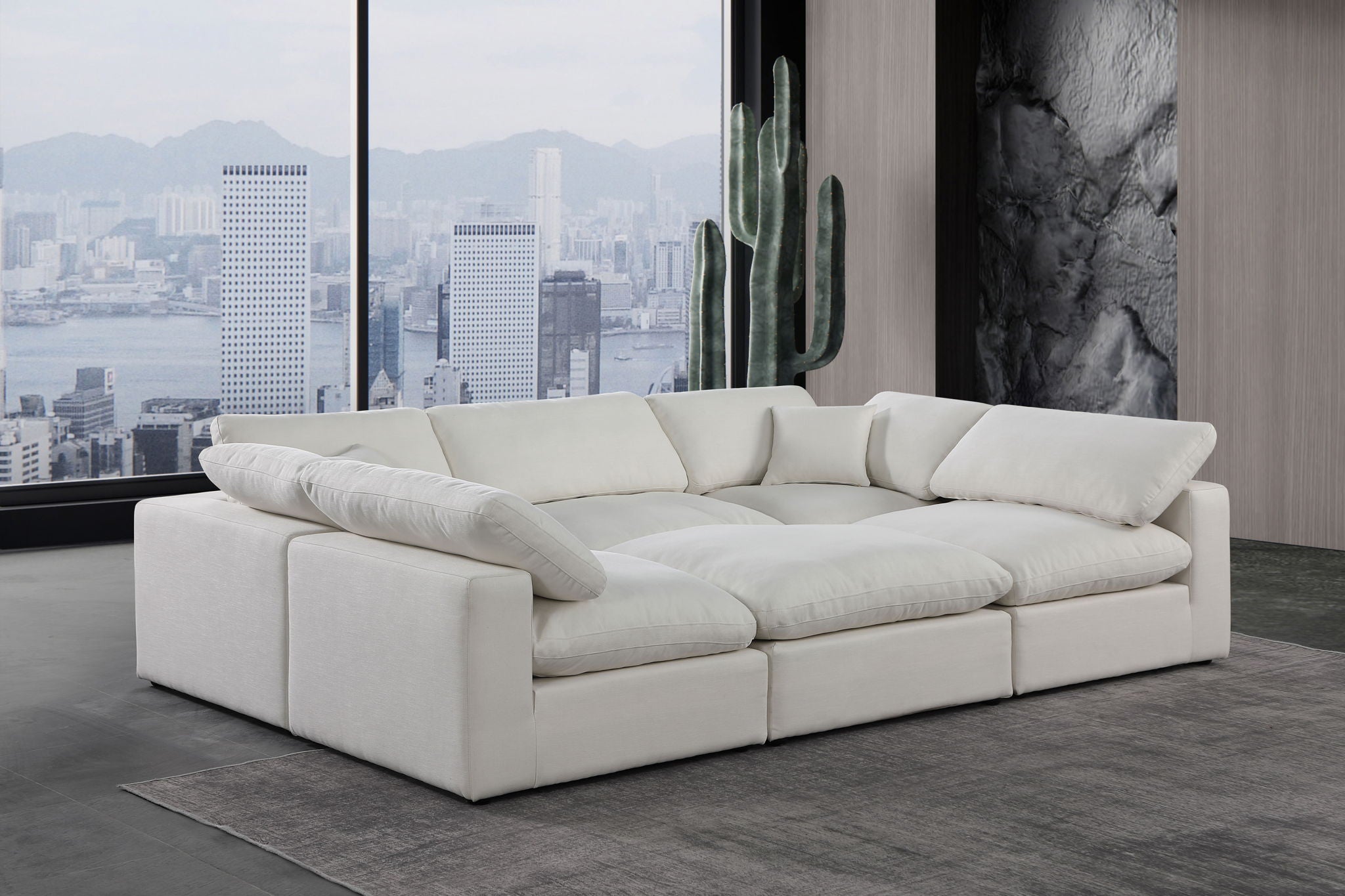 Comfy - 6 Piece Linen Sectional - Urban Living Furniture (Los Angeles, CA)
