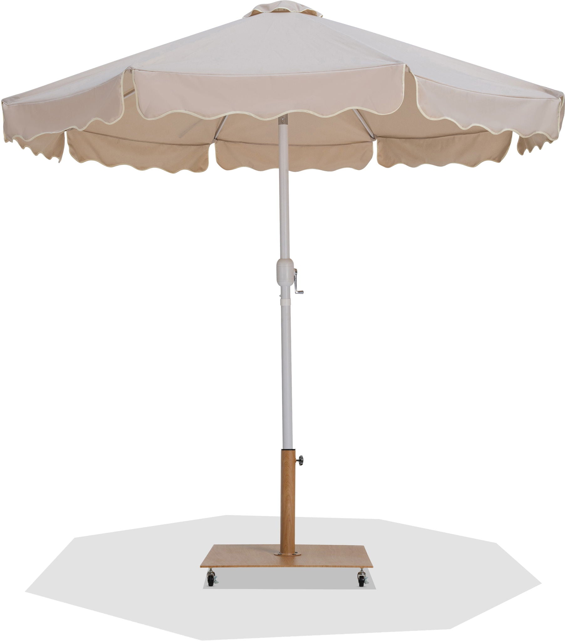 Amalfi - Aluminum Patio Umbrella - Light Brown Base / White Pole - Urban Living Furniture (Los Angeles, CA)