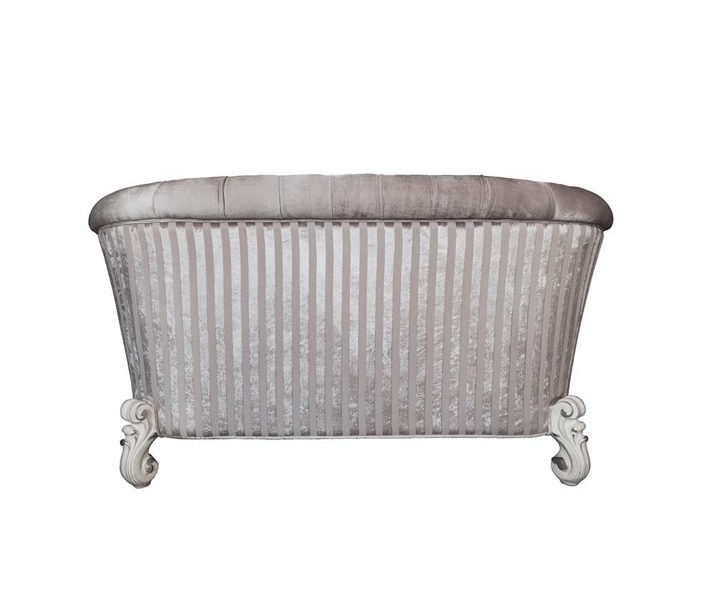 Versailles - Loveseat - Ivory Fabric & Bone White Finish - Urban Living Furniture (Los Angeles, CA)
