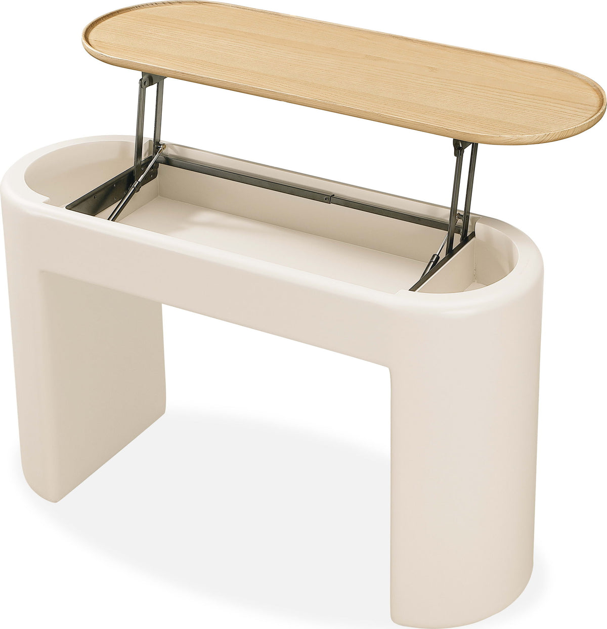 Oskar - Lift Top Console Table - Barley / Off-White
