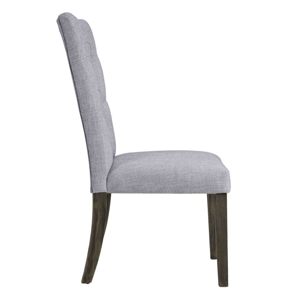 Merel - Side Chair (Set of 2) - Gray Linen & Gray Oak - Urban Living Furniture (Los Angeles, CA)