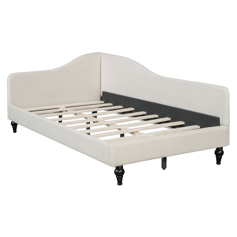 Modern L Shaped Linen Daybed With Legs