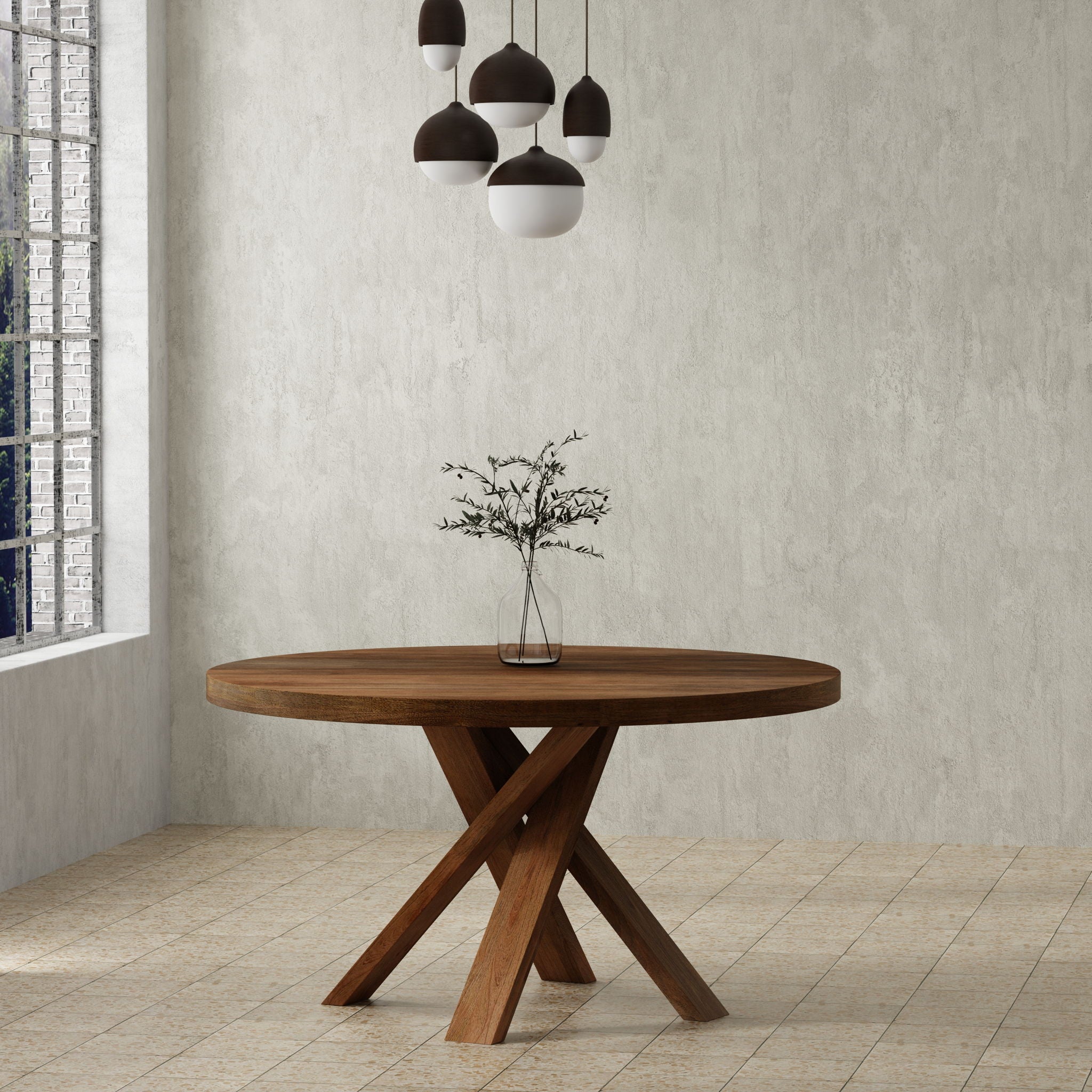 Crossings - Downtown Round Dining Table - Amber - Urban Living Furniture (Los Angeles, CA)