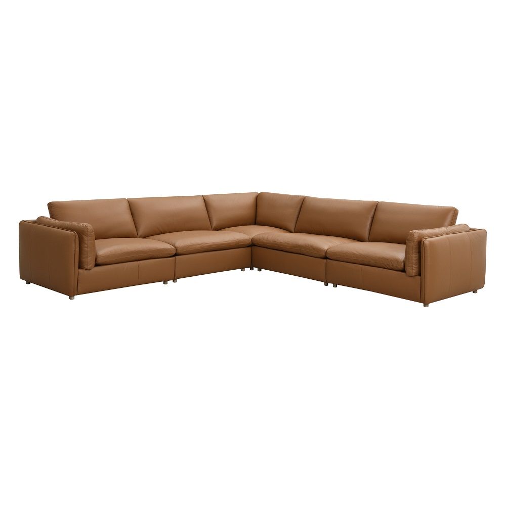 Brighton - Modular Armless Chair - Brown Top Grain Leather - Urban Living Furniture (Los Angeles, CA)