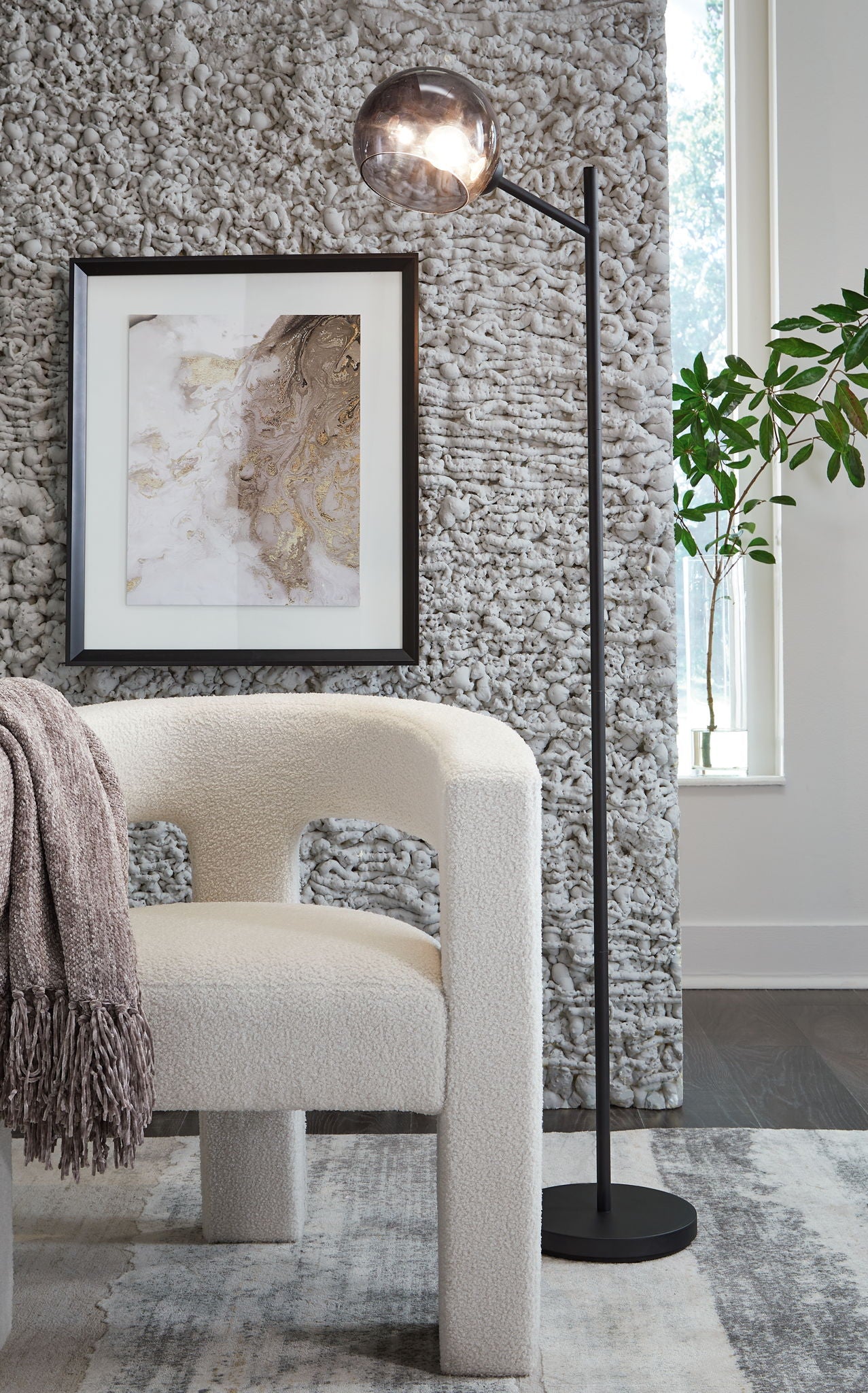 Abanson - Black - Metal Floor Lamp - Urban Living Furniture (Los Angeles, CA)