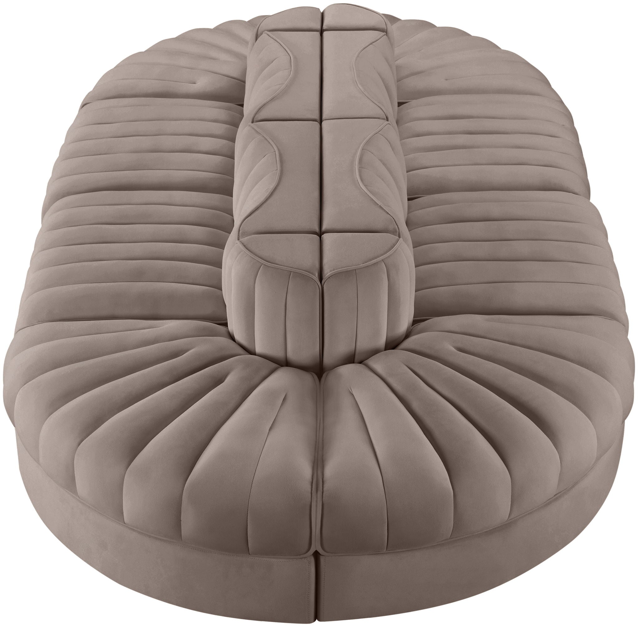 Rummi - Oval Velvet Performance Fabric Upholstered 8 Piece Modular Sectional - Urban Living Furniture (Los Angeles, CA)