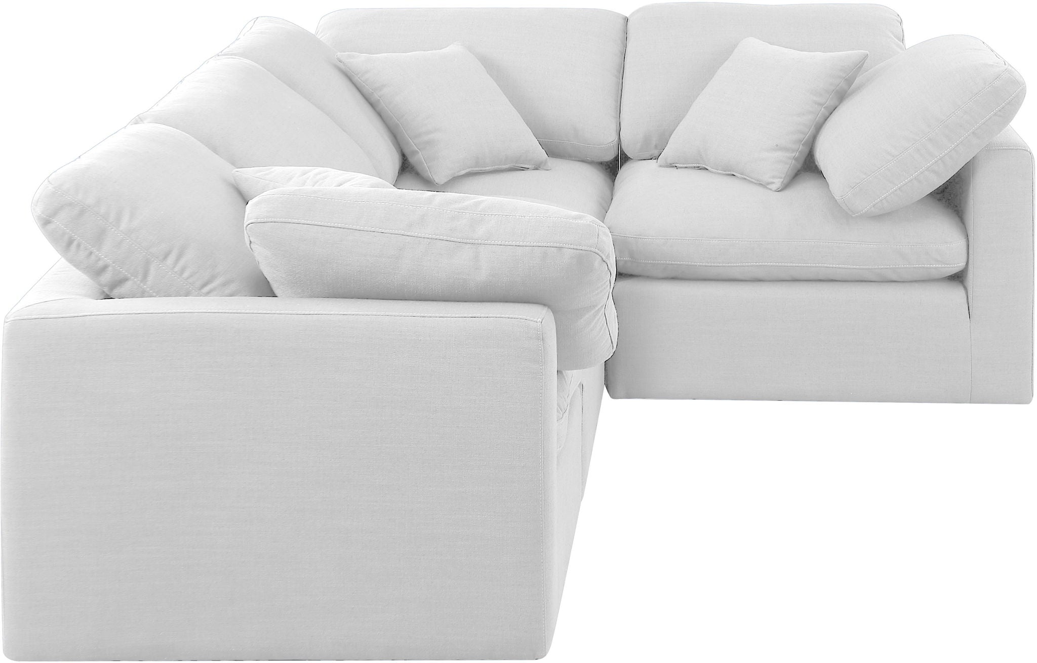 Indulge - Linen 4 Piece Modular Corner Sectional - White - Urban Living Furniture (Los Angeles, CA)
