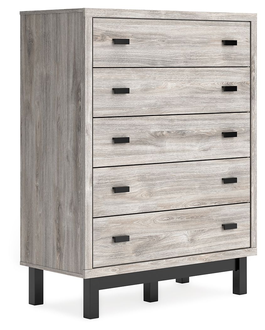 Vessalli - Black / Gray - Five Drawer Wide Chest - Urban Living Furniture (Los Angeles, CA)