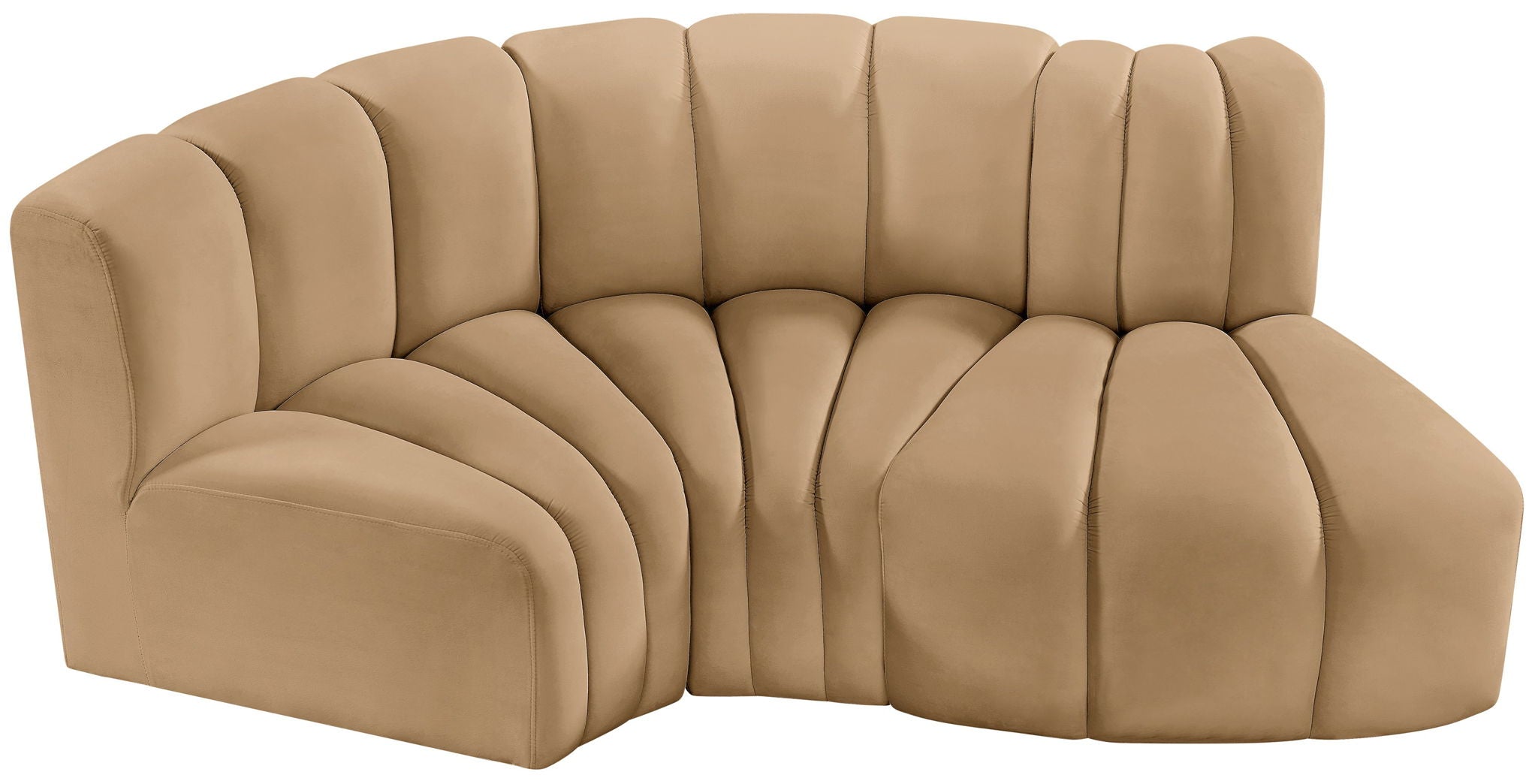 Arc - Velvet 3 Piece Modular L-Shaped Sofa - Urban Living Furniture (Los Angeles, CA)