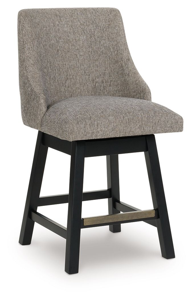 Neymorton - Dark Grayish Brown - Upholstered Swivel Barstool (Set of 2) - Urban Living Furniture (Los Angeles, CA)