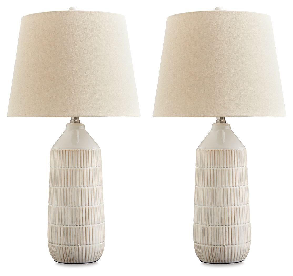 Willport - Off White - Ceramic Table Lamp (Set of 2) - Urban Living Furniture (Los Angeles, CA)