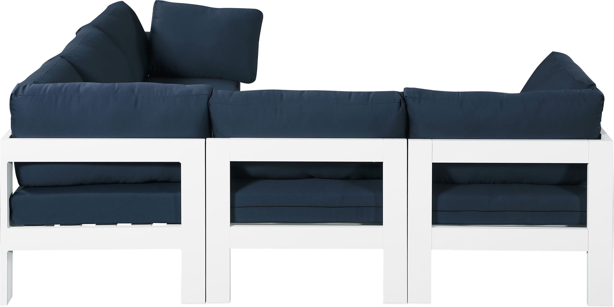 Nizuc - Outdoor Patio 5 Piece Modular Sectional With White Frame - Urban Living Furniture (Los Angeles, CA)