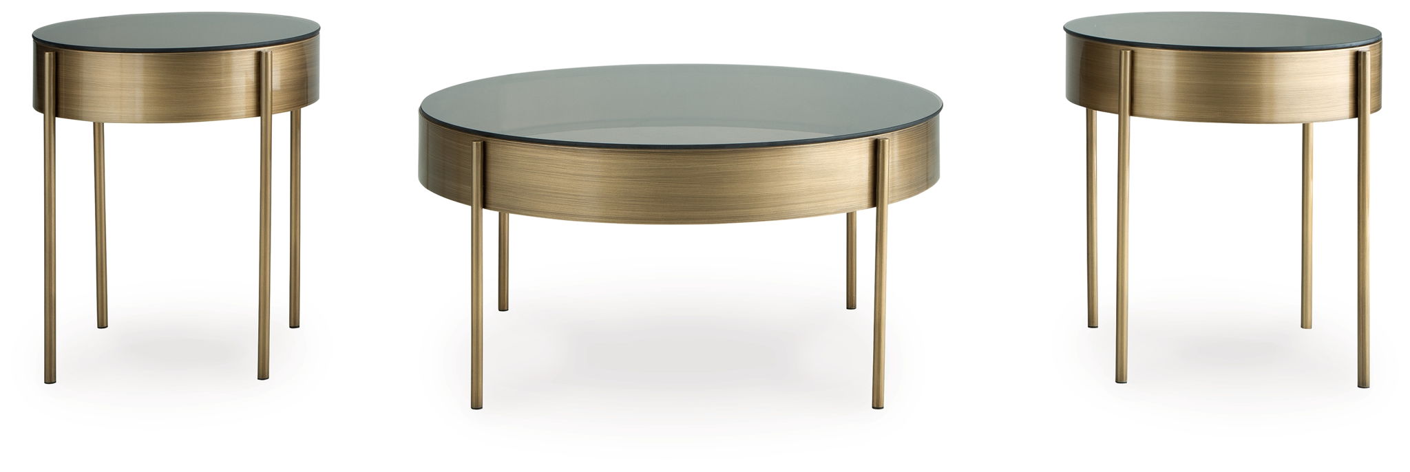 Jettaya - Brushed Brass - Occasional Table Set (Set of 3) - Urban Living Furniture (Los Angeles, CA)