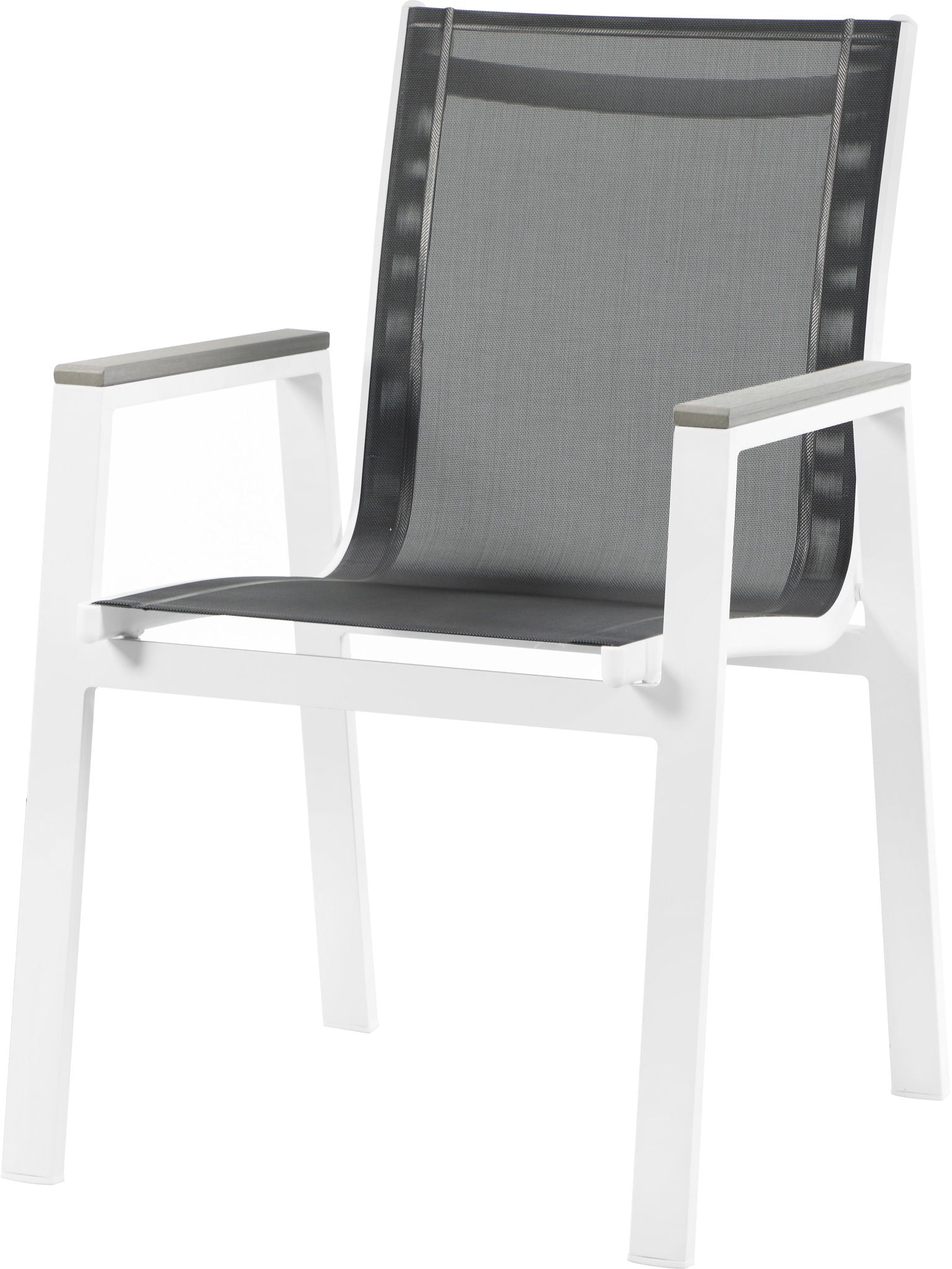 Nizuc - Outdoor Patio Dining Arm Chair With White Frame And Gray Arms (Set of 2) - Urban Living Furniture (Los Angeles, CA)