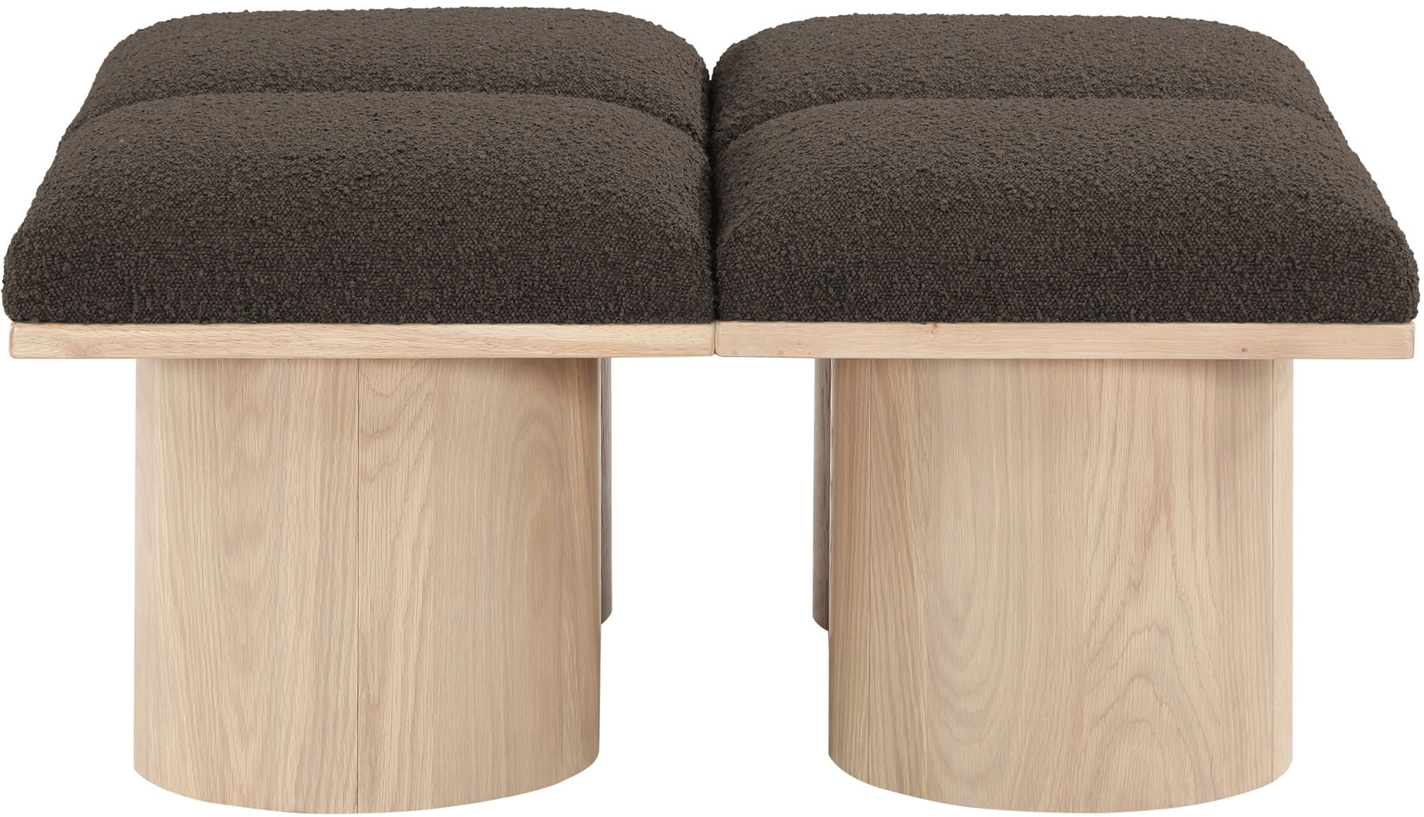 Pavilion - 4 Piece Modular Bench With Natural Base